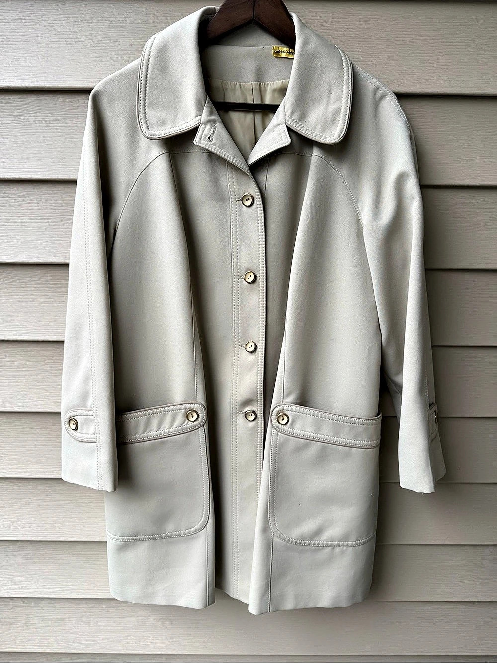 Vintage Forecaster of Boston Women’s Size 18 Cream Car Coat Made USA